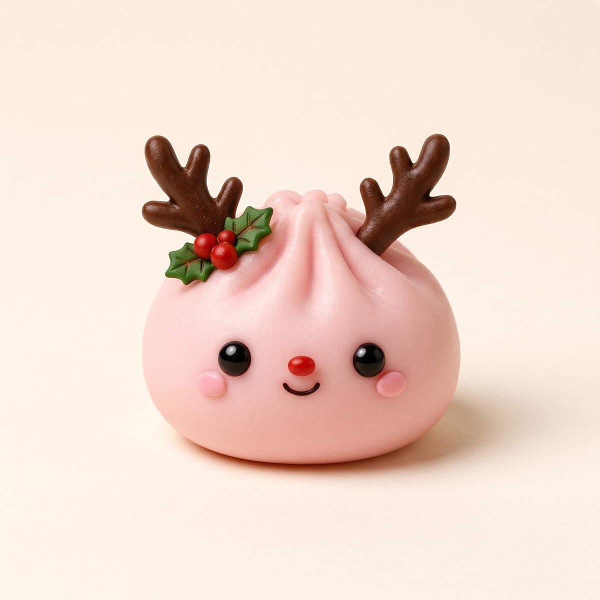 SnowSquish Buddy Pink Reindeer squishy